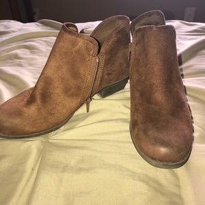 Tan ankle booties